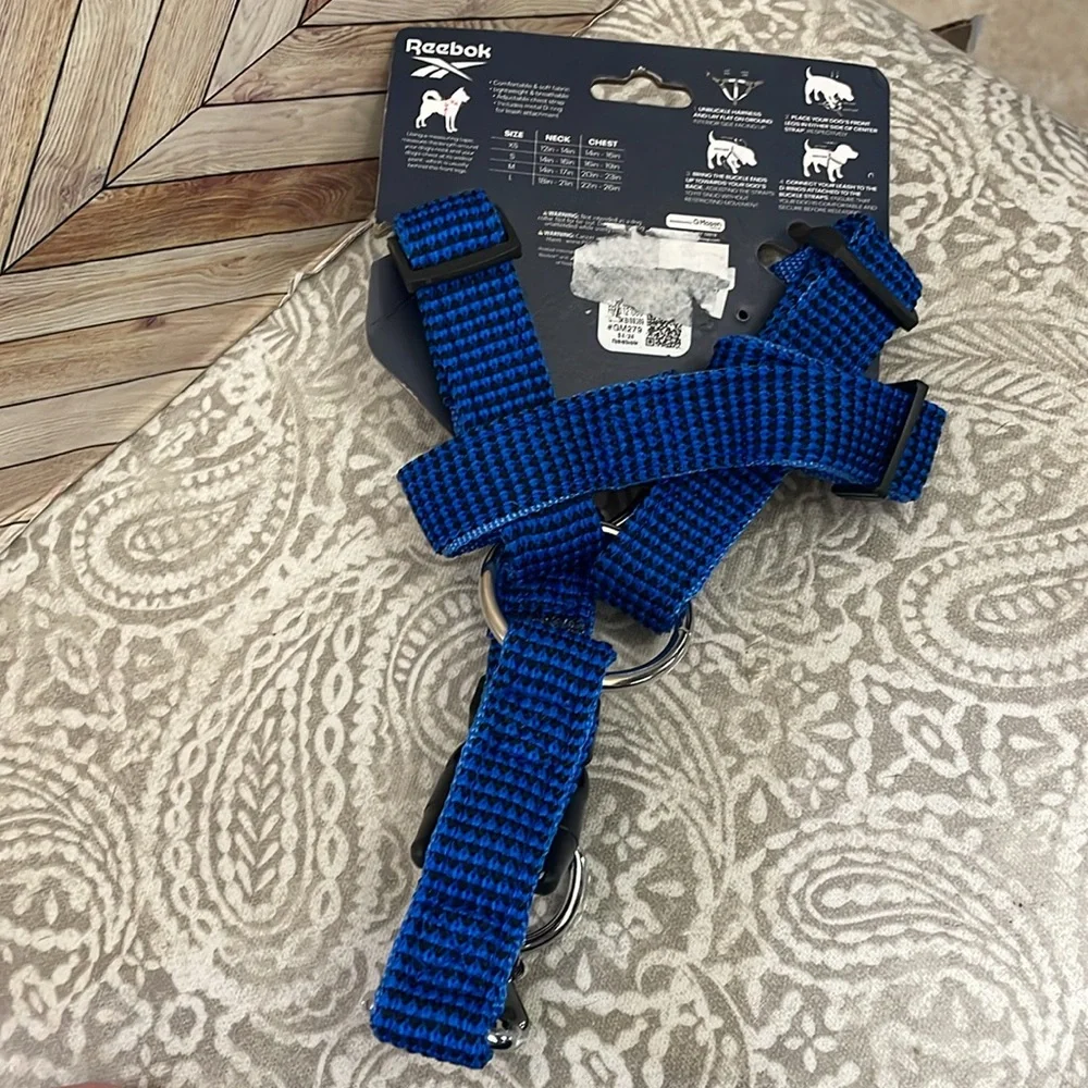 REEBOK Dog walk in harness‎ durable breathable material XS 14-16” blue
